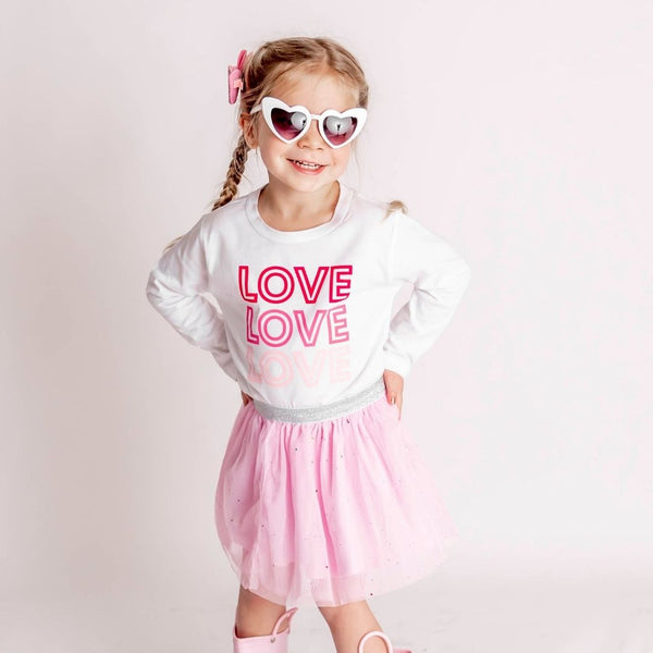 Pink Sprinkle Tutu - Dress Up Skirt - Kids Valentine's Day Tutu - HoneyBug 