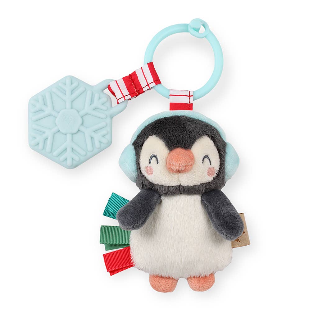 Holiday Itzy Pal™ Plush + Teether - Penguin - HoneyBug 