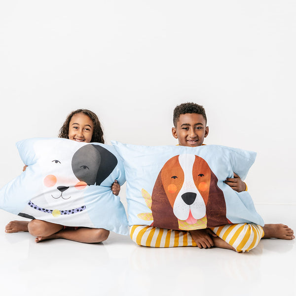 2-pack Dog Print Standard Size Pillowcases - HoneyBug 