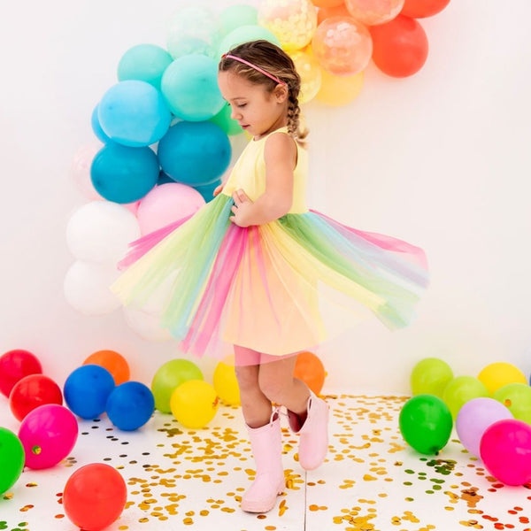 Rainbow Fairy Dress - Spring Tutu Dress - HoneyBug 