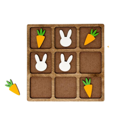 Tic-Tac-Toe: Bunny vs Carrot - HoneyBug 