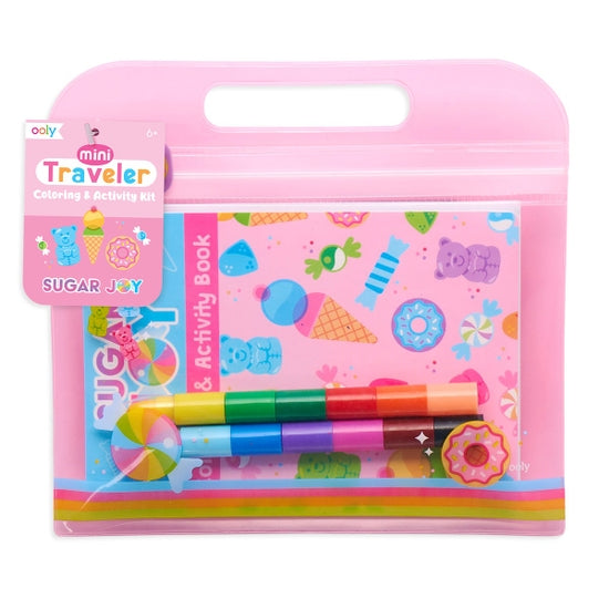 Mini Traveler Coloring & Activity Kit - Sugar Joy - HoneyBug 