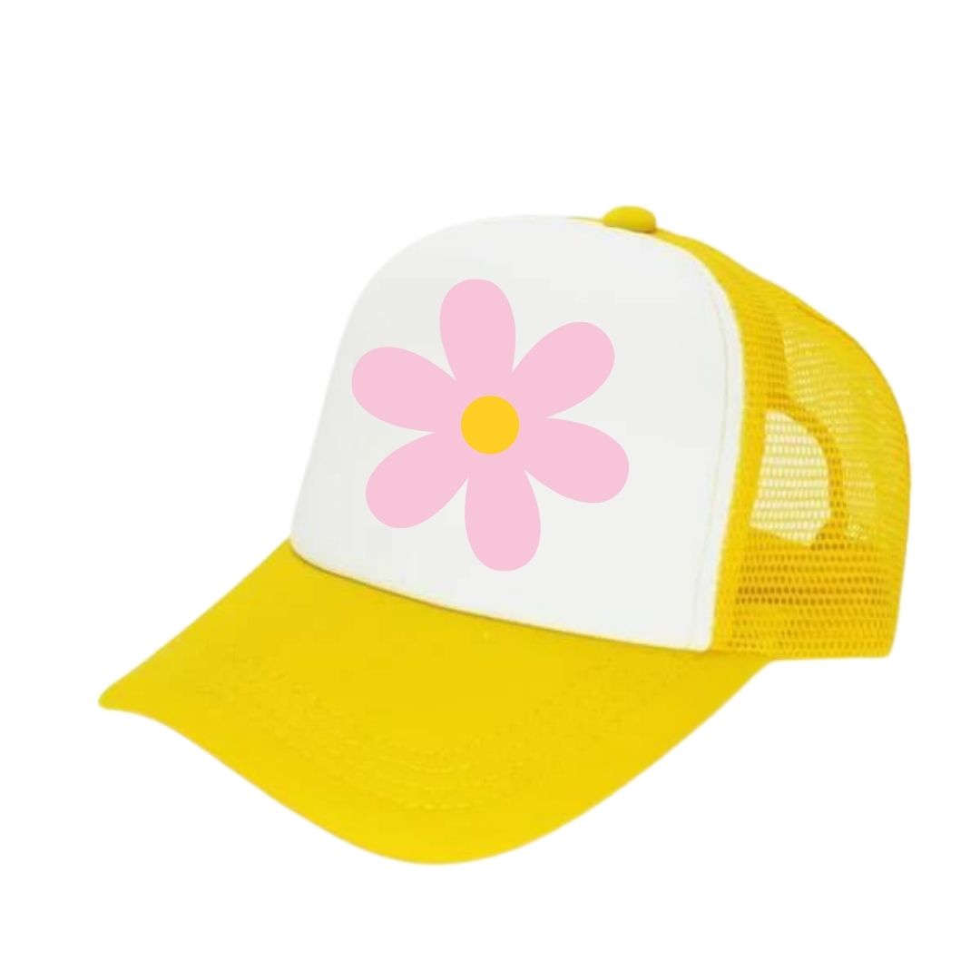 Spring Daisy Trucker Hat - HoneyBug 