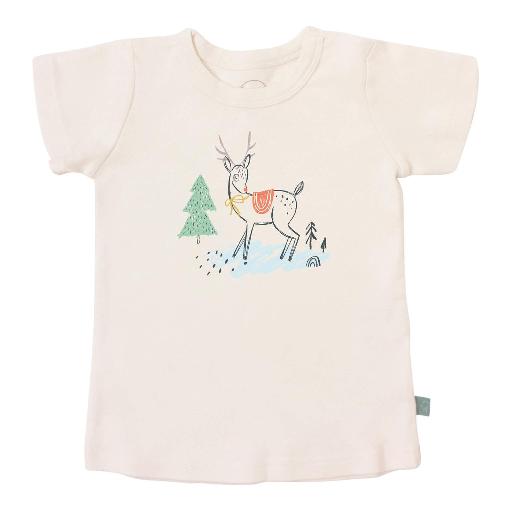 Deer Christmas Graphic T-shirt - HoneyBug 