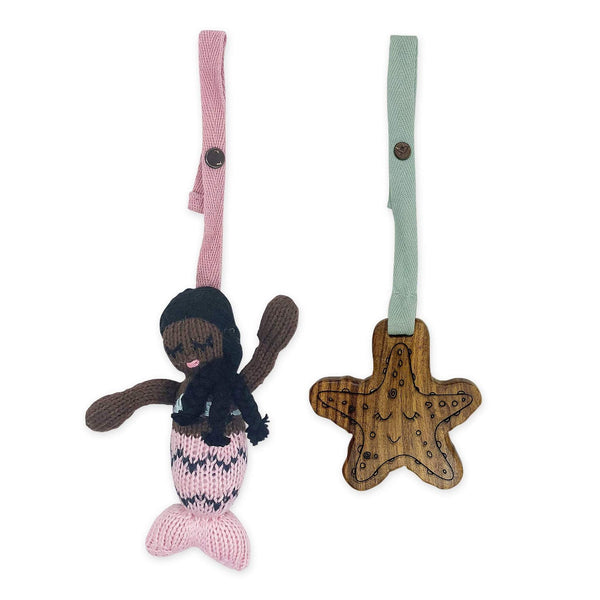 2 Pack Stroller Toys - Olivia the Mermaid - HoneyBug 