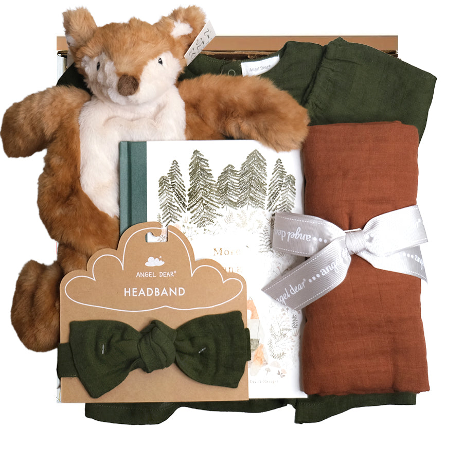 Woodland Fox Gift Box - Forest Green - HoneyBug 