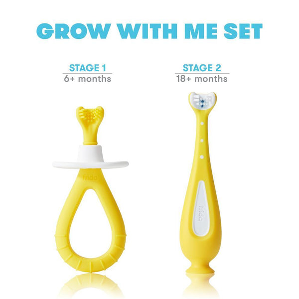 Grow-With-Me Training Toothbrush Set - HoneyBug 