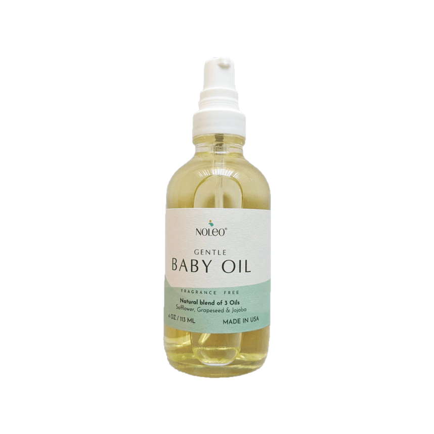 Gentle Baby Oil: Natural massage oil that relaxes your baby and gently nourishes skin. 4oz glass bottle by NOLEO - HoneyBug 