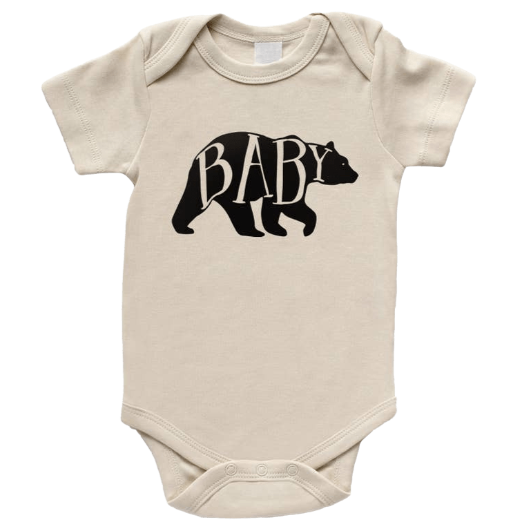 Baby Bear Bodysuit - Cream - HoneyBug 