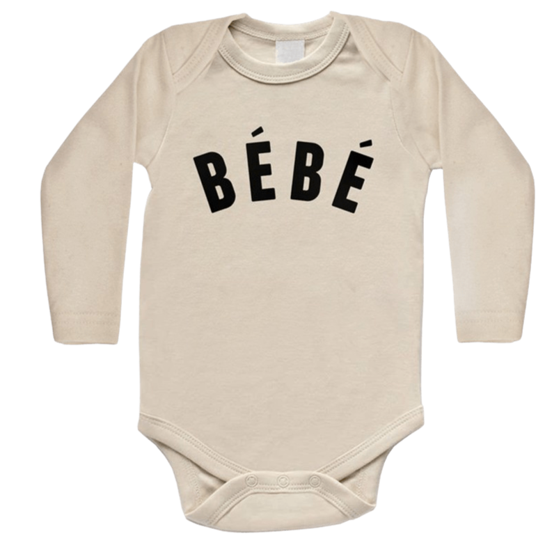 Bebe - Long Sleeve Bodysuit - Cream - HoneyBug 