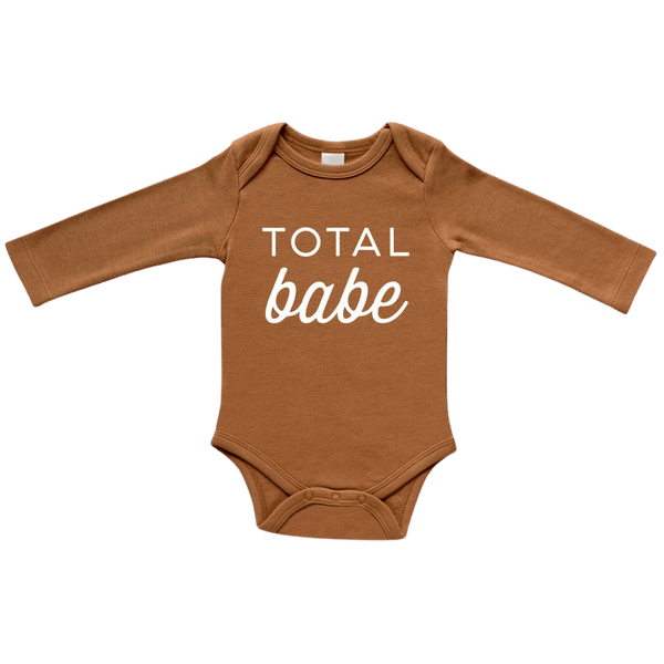 Total Babe Long Sleeve Bodysuit - Camel - HoneyBug 