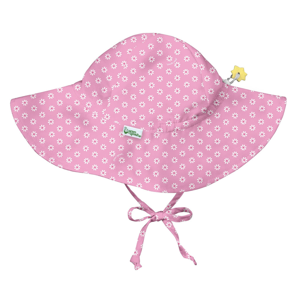 Brim Sun Protection Hat - Pink Daisy Geo - HoneyBug 