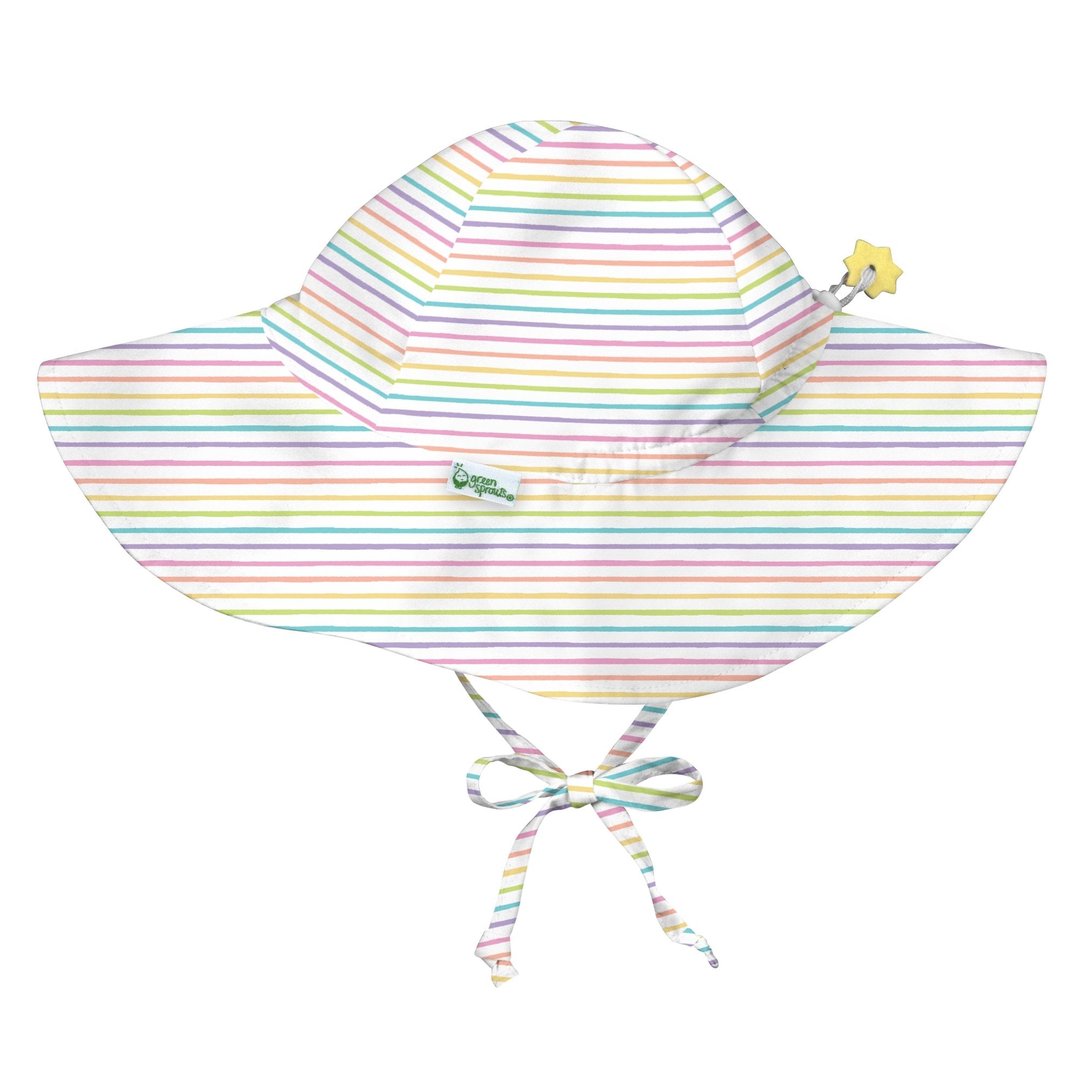 Brim Sun Protection Hat - Rainbow Pinstripe - HoneyBug 