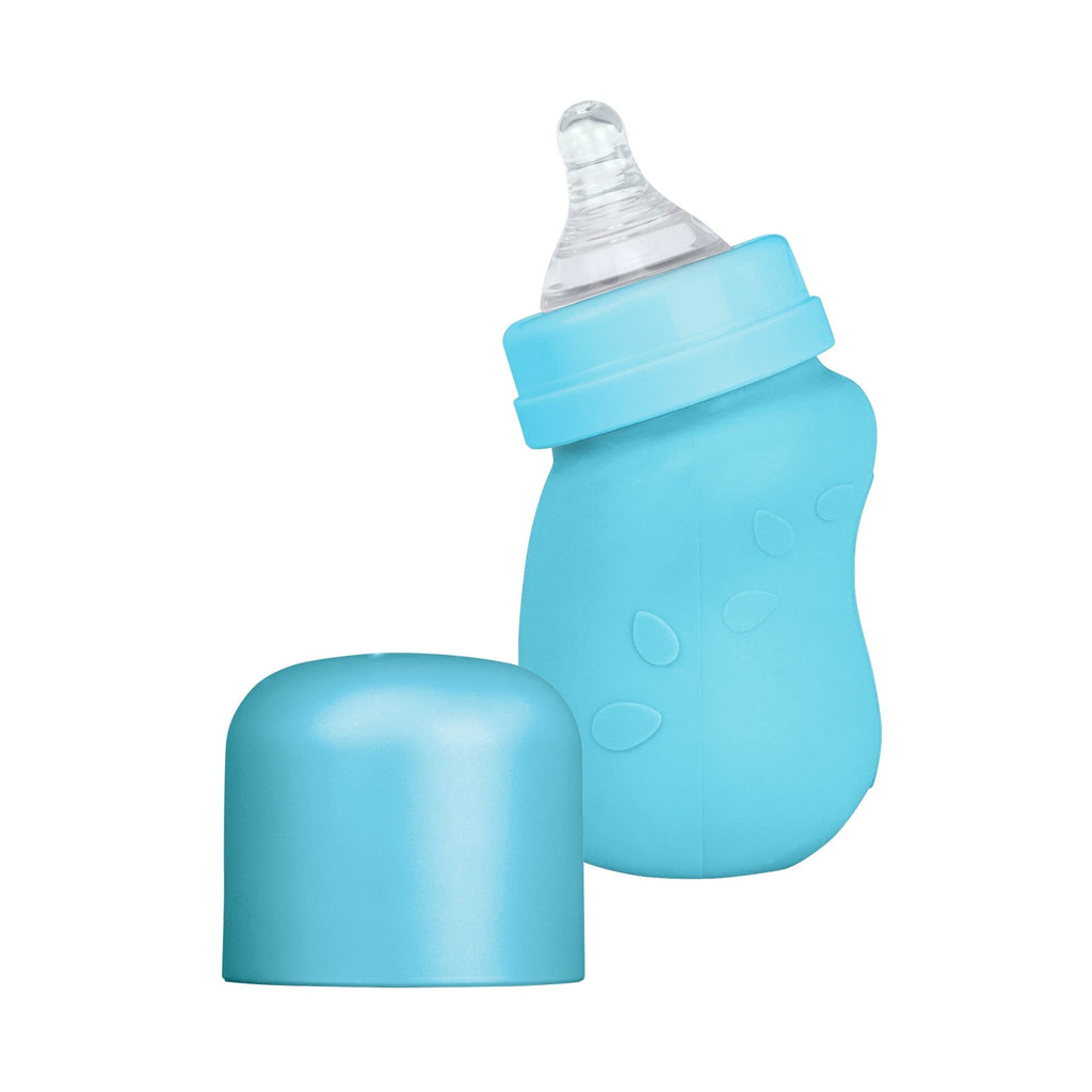 Sprout Ware® Baby Bottle made from Plants & Glass - Aqua - 5oz - HoneyBug 