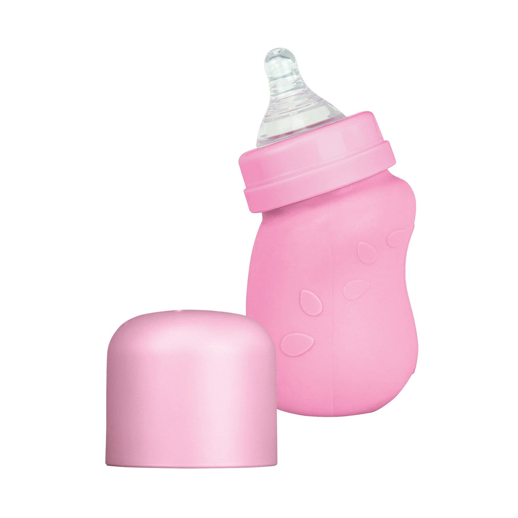 Sprout Ware® Baby Bottle made from Plants & Glass - Pink - 5oz - HoneyBug 