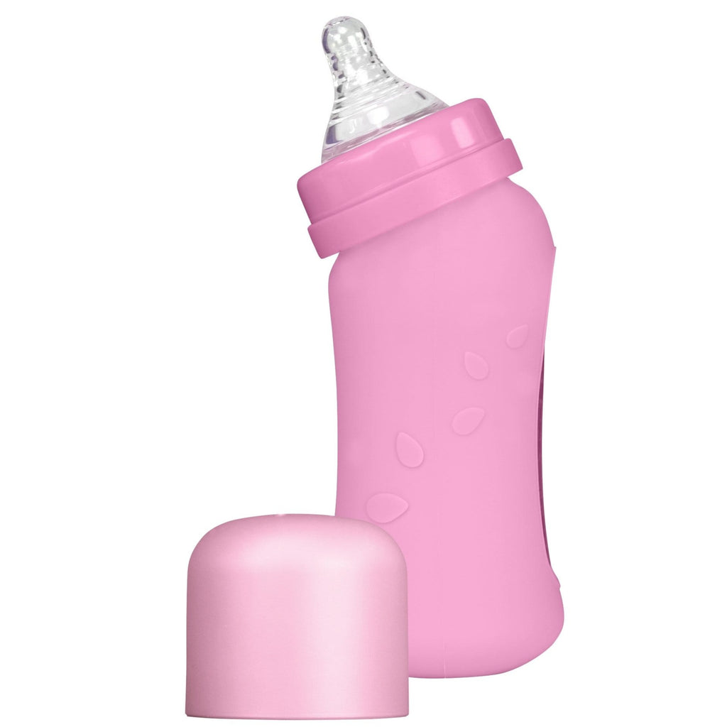Sprout Ware® Baby Bottle made from Plants & Glass - Pink - 8oz - HoneyBug 