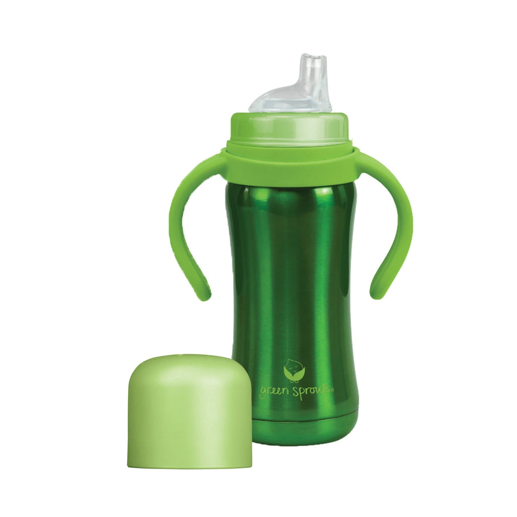 Sprout Ware® Sippy Cup made from Plants & Stainless Steel - Green - HoneyBug 