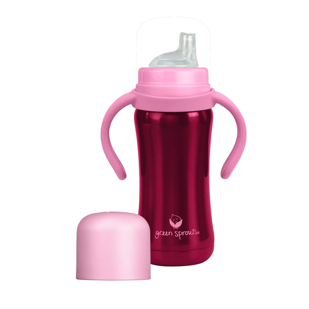 Sprout Ware® Sippy Cup made from Plants & Stainless Steel - Pink - HoneyBug 
