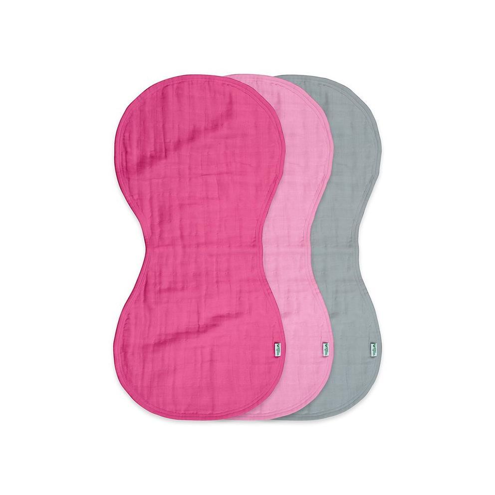 Muslin Burp Cloths - 3 pack - Pink - HoneyBug 