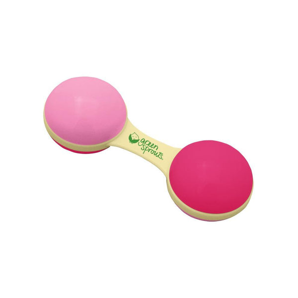 Sprout Ware Dumbbell Rattle - Pink - HoneyBug 