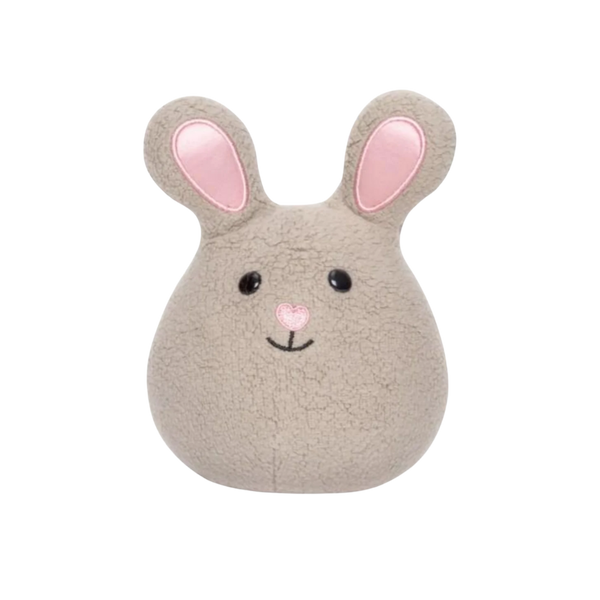 Mini Bunny Rattle - Gray - HoneyBug 
