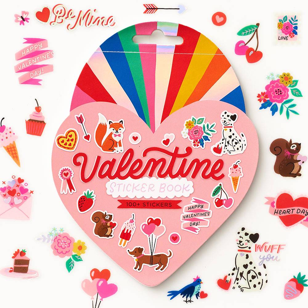 Valentine Colorful Heart Sticker Book - HoneyBug 