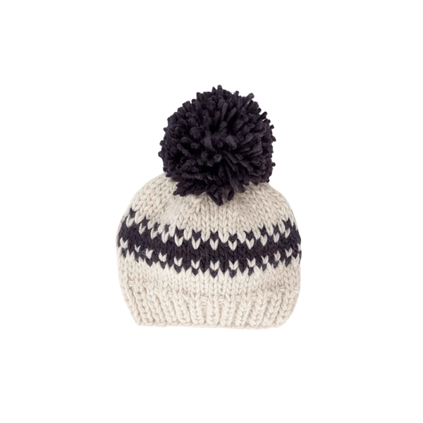 Rebel Natural Knit Beanie Hat - HoneyBug 