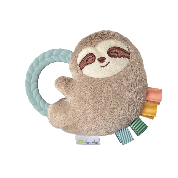 Sloth Ritzy Rattle Pal™ Plush Rattle Pal with Teether - HoneyBug 