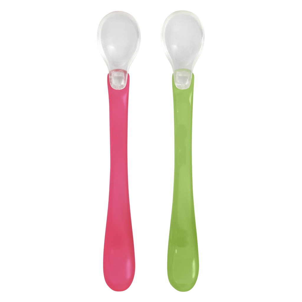 Feeding Spoons Set - Pink/Green - HoneyBug 