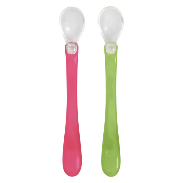 Feeding Spoons Set - Pink/Green - HoneyBug 