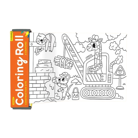 Construction Coloring Roll - HoneyBug 