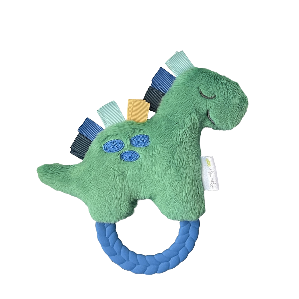 Dino Ritzy Rattle Pal™ Plush Rattle Pal with Teether - HoneyBug 