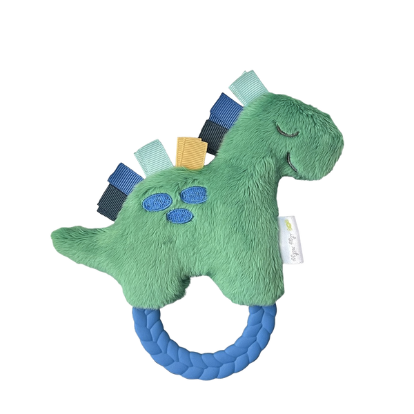 Dino Ritzy Rattle Pal™ Plush Rattle Pal with Teether - HoneyBug 