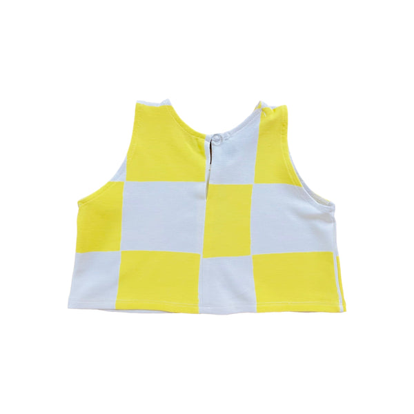 Checkered Top — Yellow - HoneyBug 
