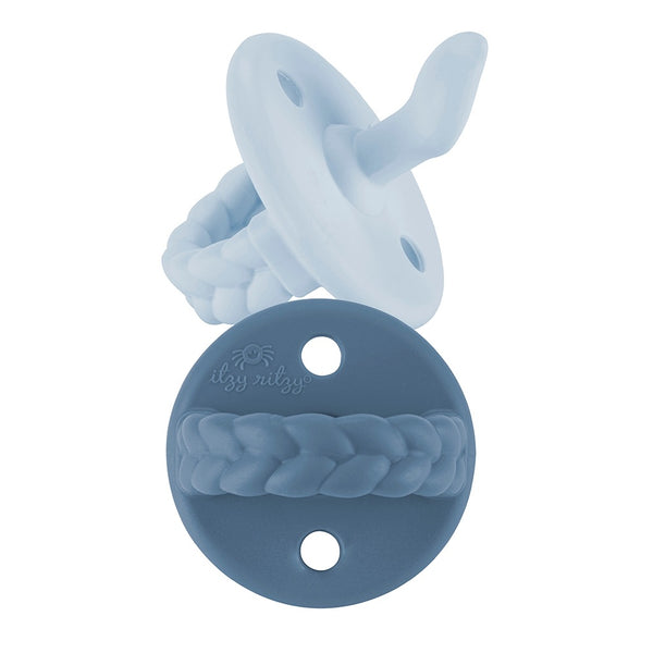 Itzy Soother™ Neutral Orthodontic Pacifier Sets - Blue - HoneyBug 