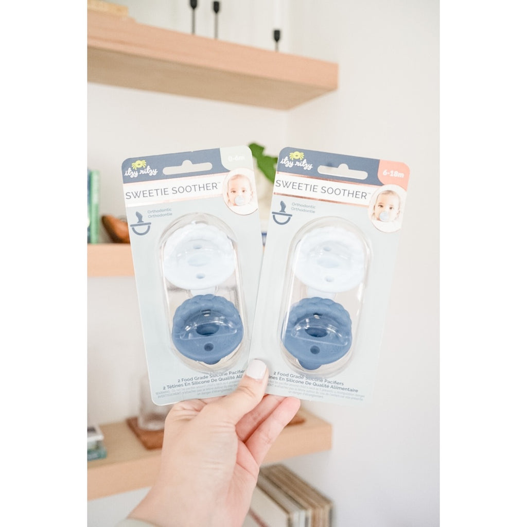 Itzy Soother™ Neutral Orthodontic Pacifier Sets - Blue - HoneyBug 