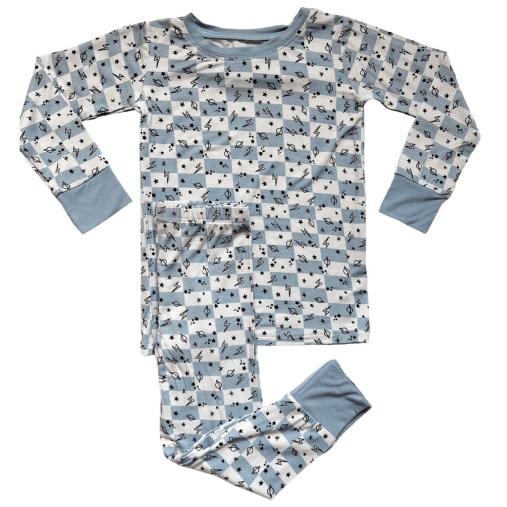 Checkered Space Two Piece Set - HoneyBug 