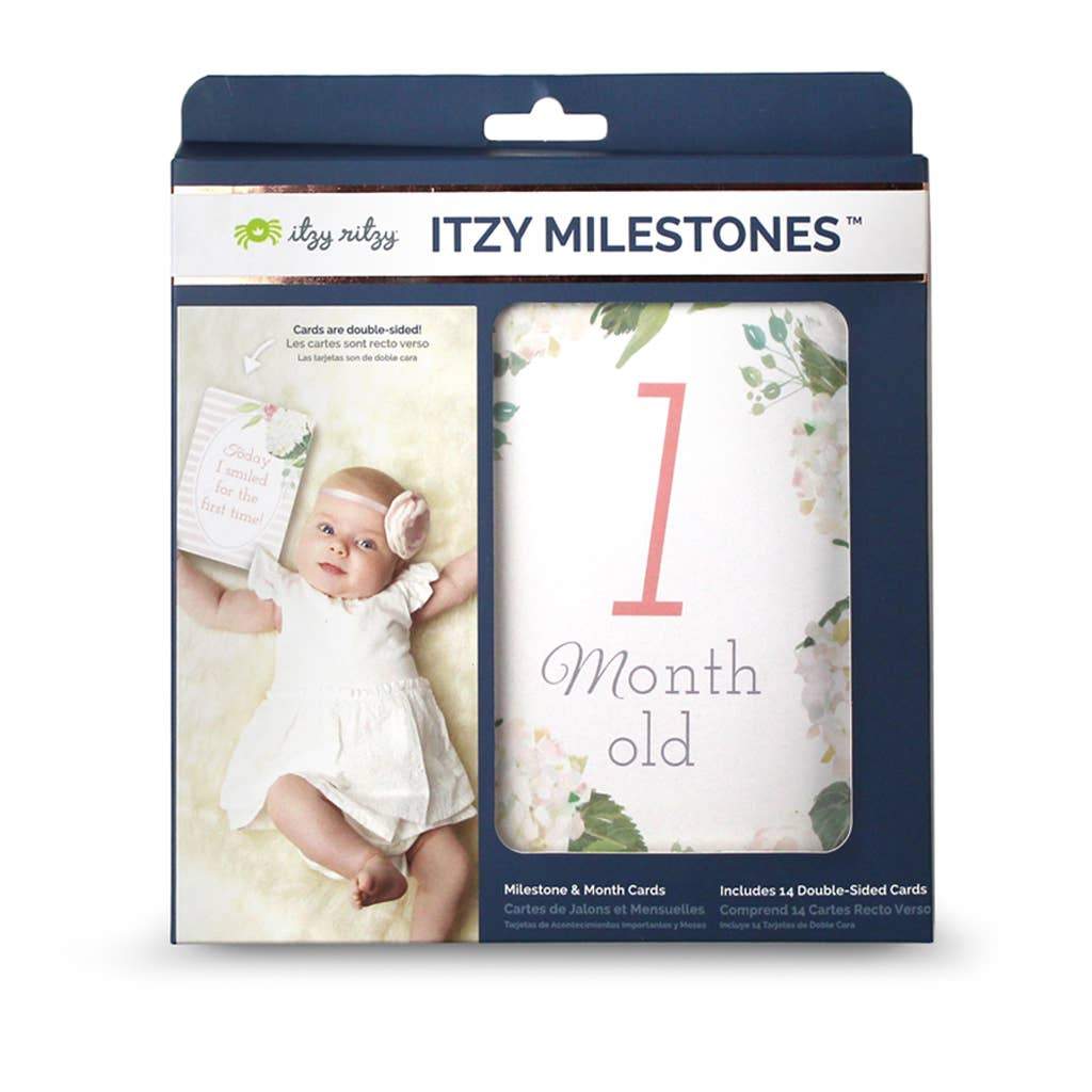 Itzy Moments™ Double-Sided Milestone Cards - Floral - HoneyBug 