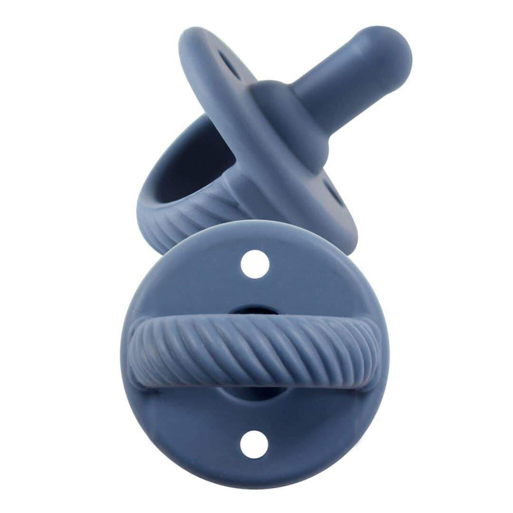Navy Cable Sweetie Soother - 2 Pack - HoneyBug 