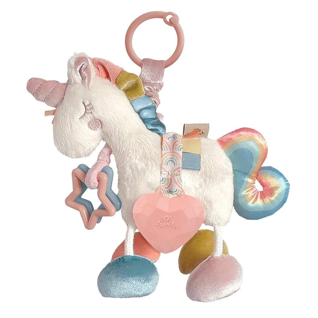 Link & Love™ Unicorn Activity Plush Silicone Teether Toy - HoneyBug 