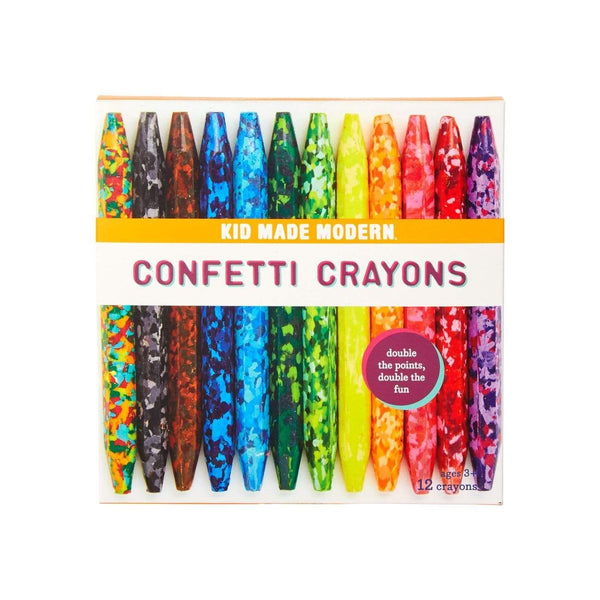Confetti Crayons (Set of 12) - HoneyBug 