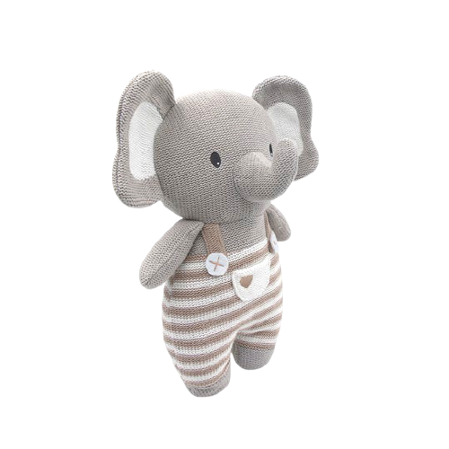 Huggable Knit Toy - Ezra Elephant - HoneyBug 