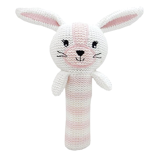 Huggable Knit Rattle - Lucy Bunny - HoneyBug 