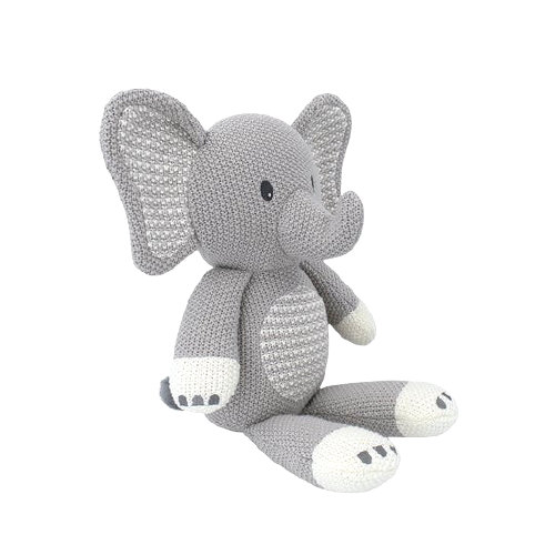 Whimsical Knit Toy - Mason Elephant - HoneyBug 