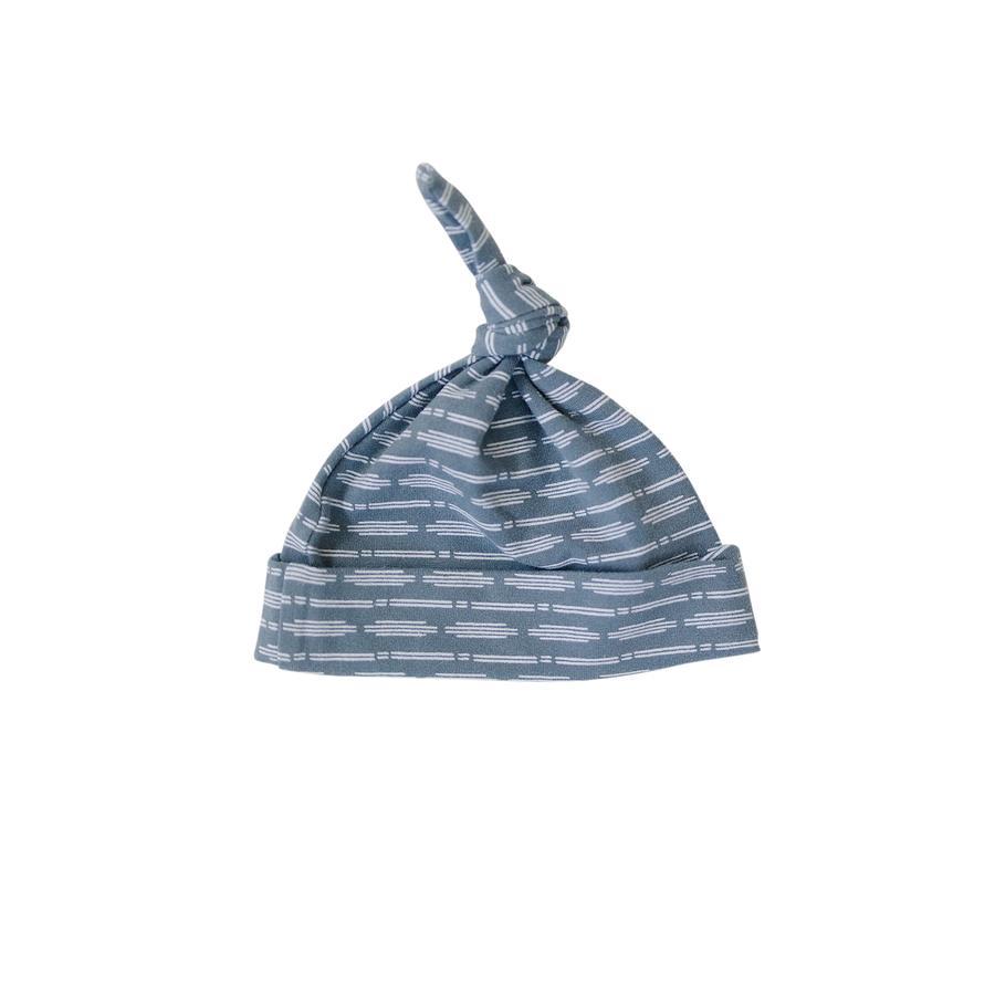 Blue Horizon Newborn Knot Hat - HoneyBug 