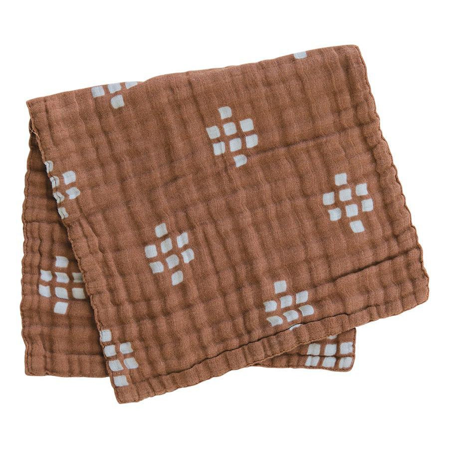 Chestnut Textile Burp Cloth - HoneyBug 