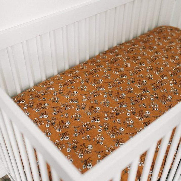 Vintage Floral Crib Sheet - HoneyBug 