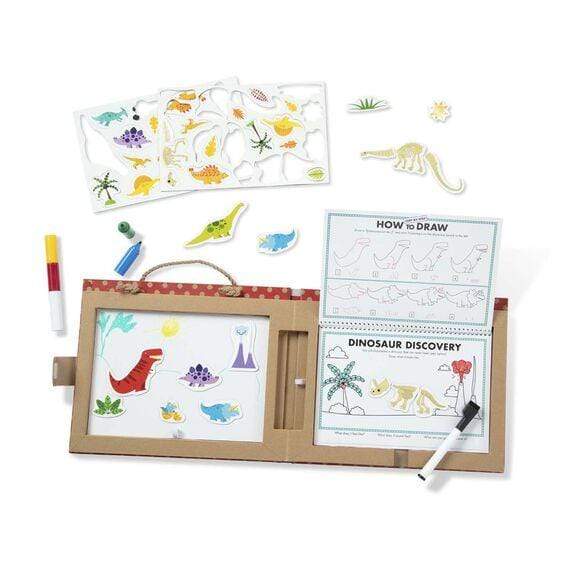 Natural Play: Play, Draw, Create Reusable Drawing & Magnet Kit - Dinosaurs - HoneyBug 