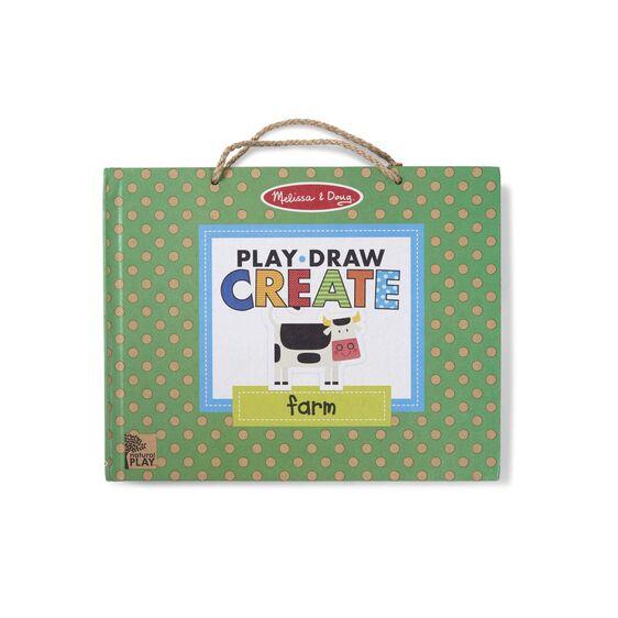 Natural Play: Play, Draw, Create Reusable Drawing & Magnet Kit - Farm - HoneyBug 