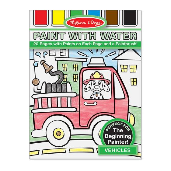 Paint with Water Kids' Art Pad - Vehicles - HoneyBug 